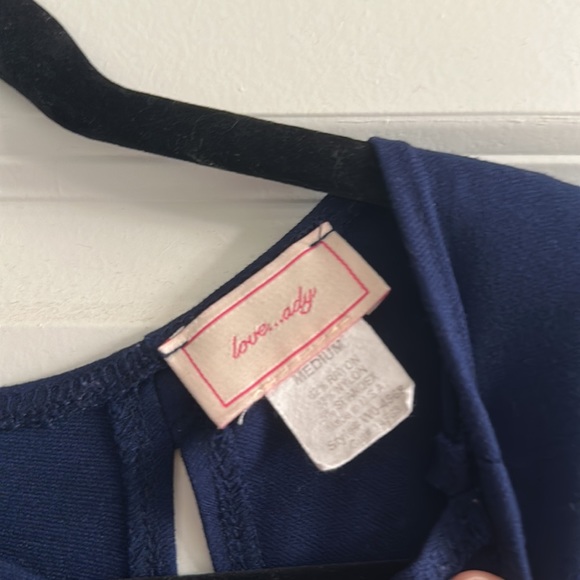 Navy Dress with shoulder cut outs - Picture 3 of 4